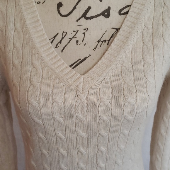 LOFT AnnTaylor V Neck Acrylic/Nylon Blend Sweater - Picture 2 of 7